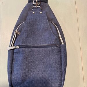 Compact Navy Crossbody Sling Bag for Women